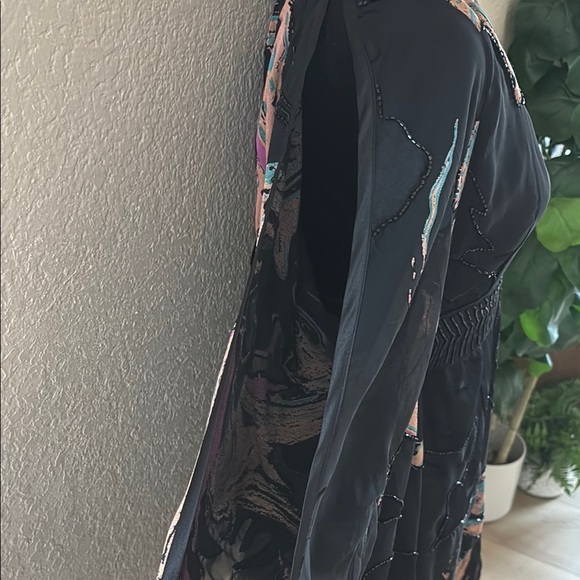 $250 Free People Florence Burnout Cold Shoulder Batwing Sequence Beaded Dress - Picture 5 of 10